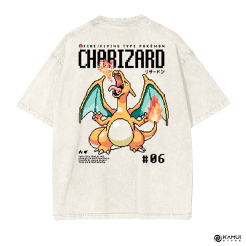 Camisa Charizard Pixel - Pokemon