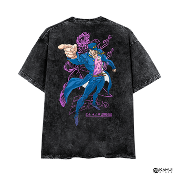 Camisa Jotaro Kujo ACID WASH - Jojo