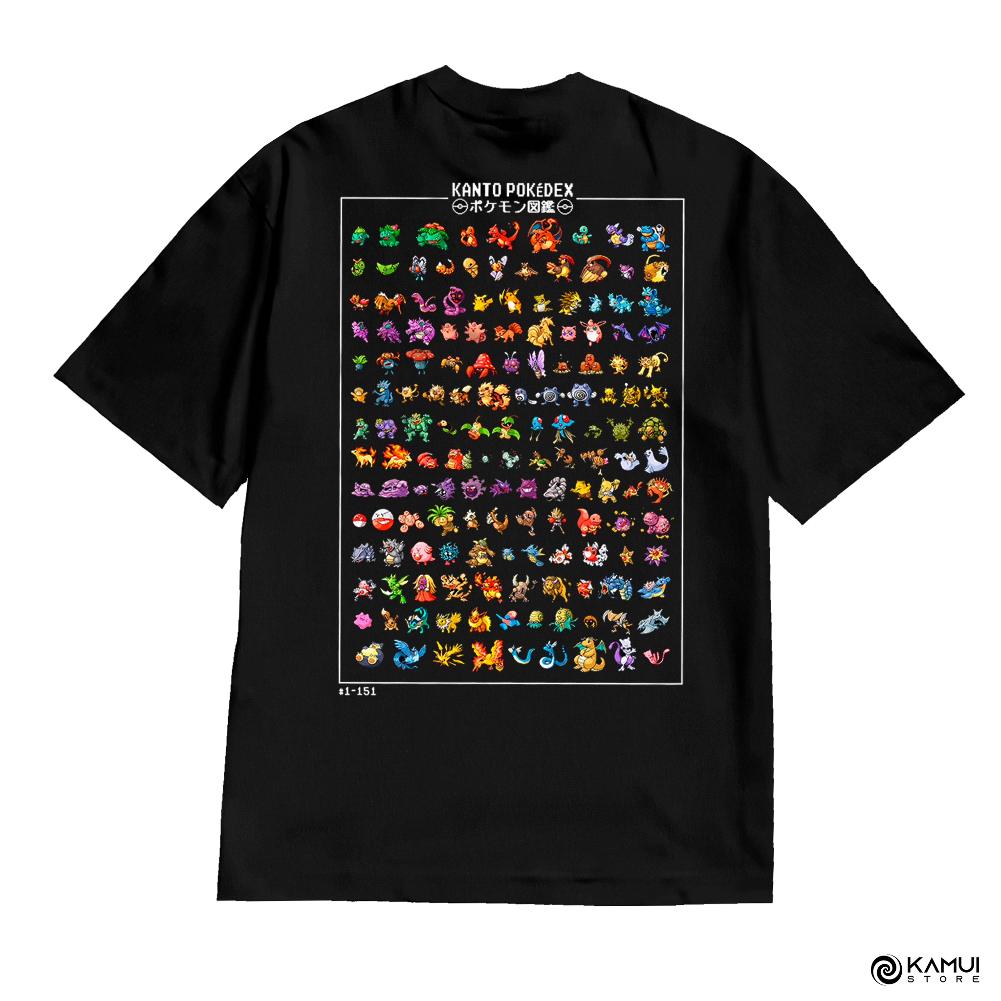 Camisa Kanto Pokedex - Pokemon