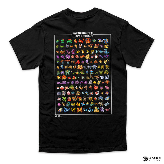 Camisa Kanto Pokedex - Pokemon